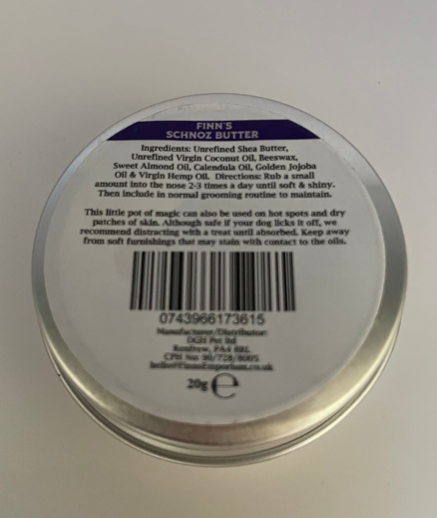 Finn's Emporium Finn's Schnoz Butter - Natural Nose Butter