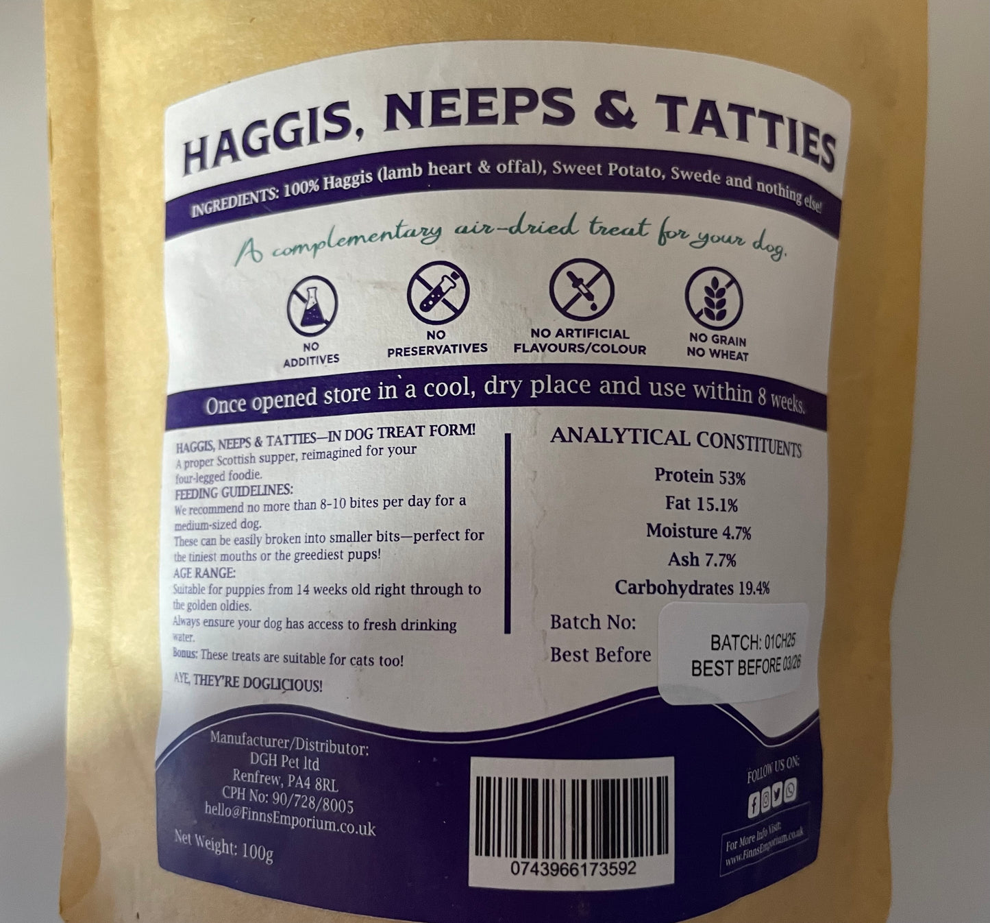Finn's Emporium Haggis, Neeps & Tatties (100g)