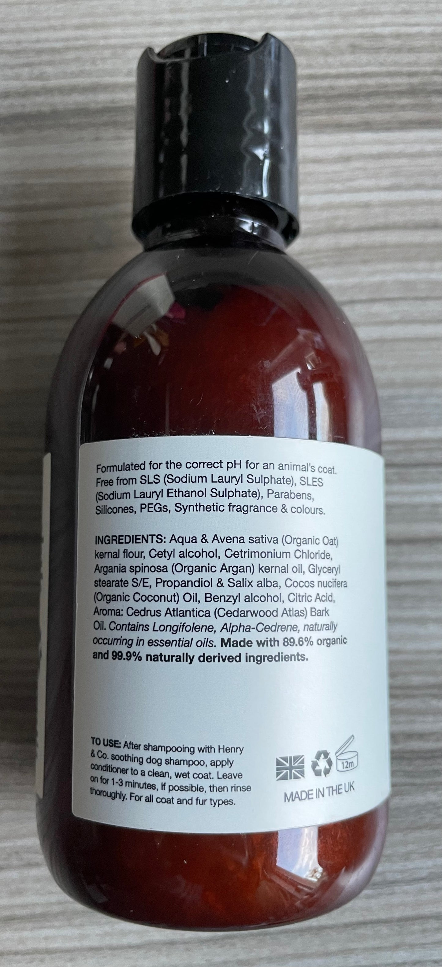 Organic Soothing Cedarwood Conditioner by Henry & Co 250ml