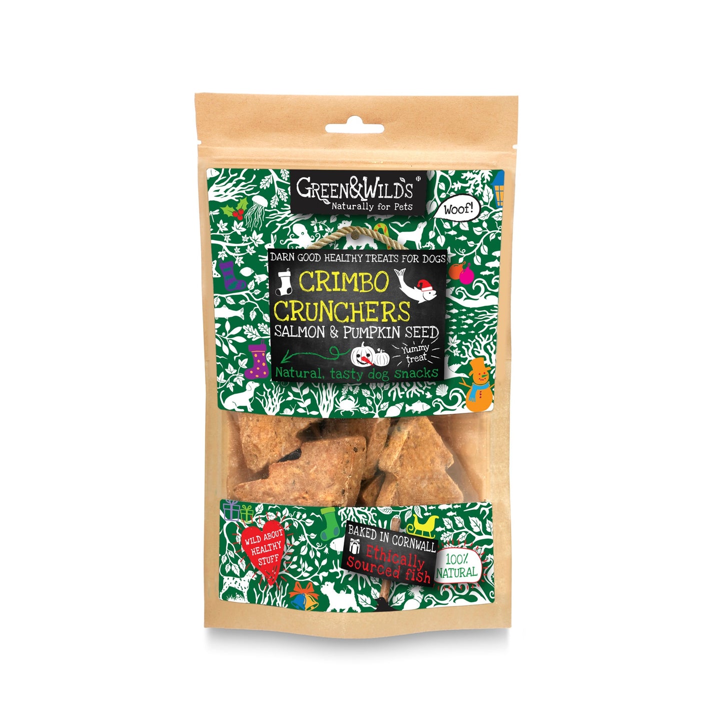 Green & Wild's Crimbo Crunchers with Salmon and Pumpkin Seed 150g