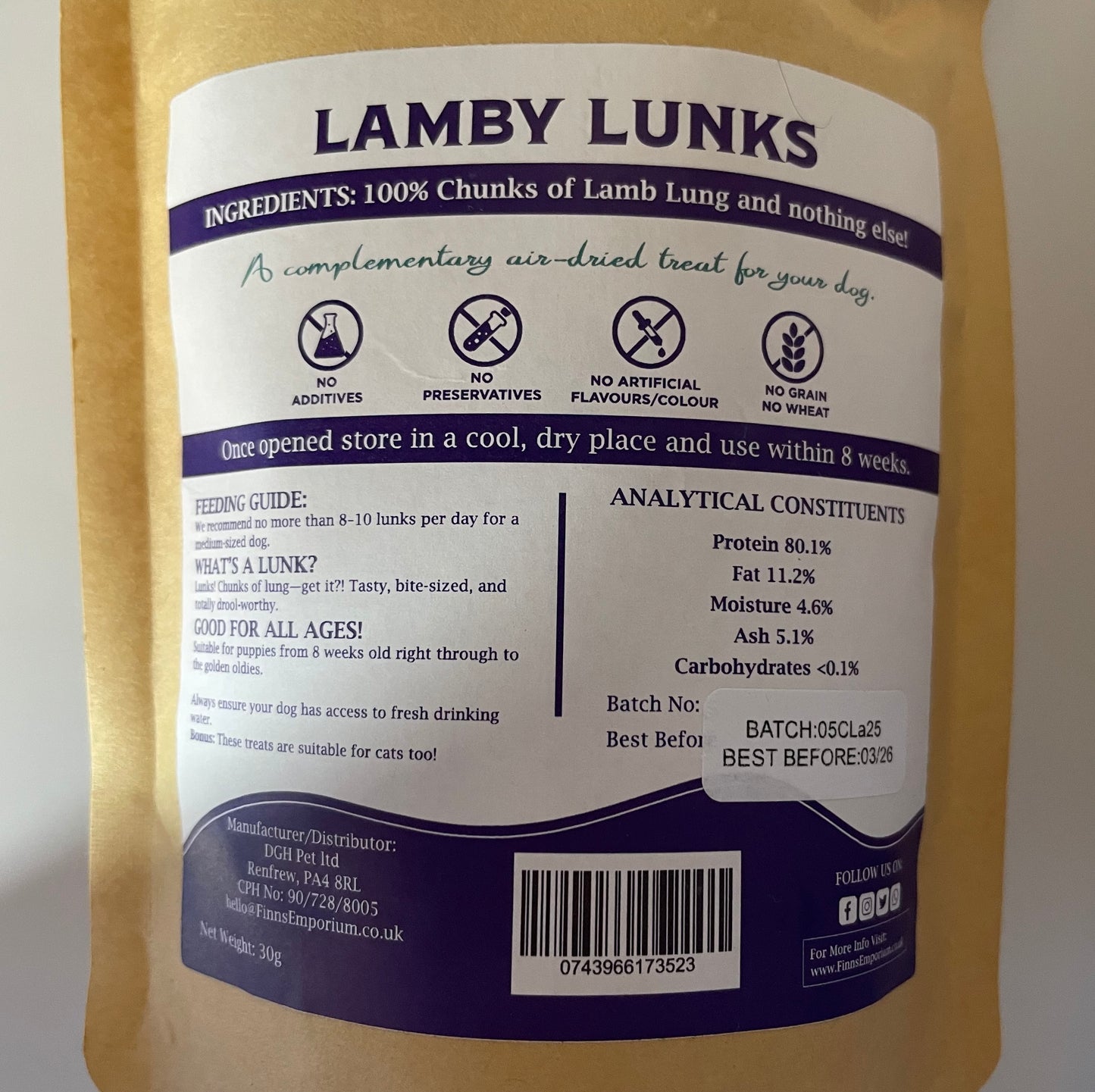 Finn's Emporium Lamby Lunks (30g)