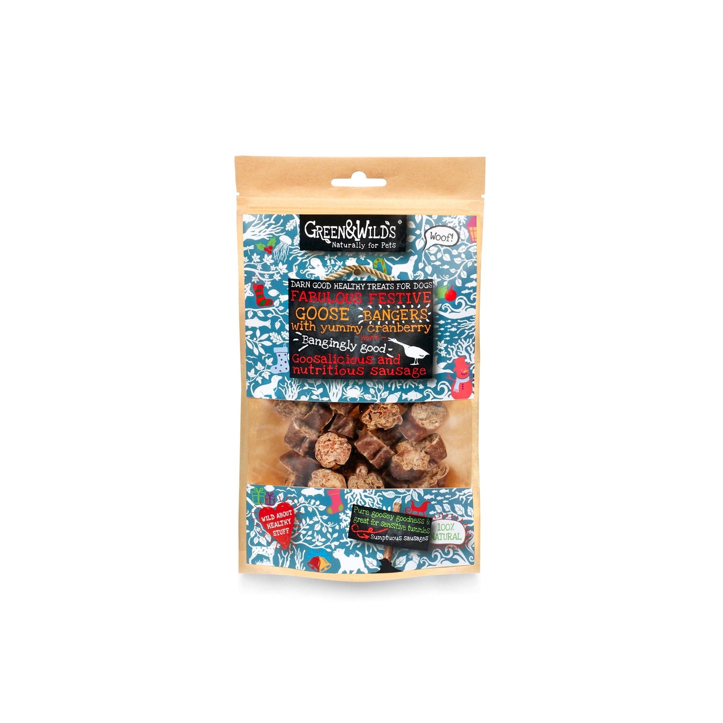 Green & Wild's Goose & Cranberry Christmas Bangers (75g)