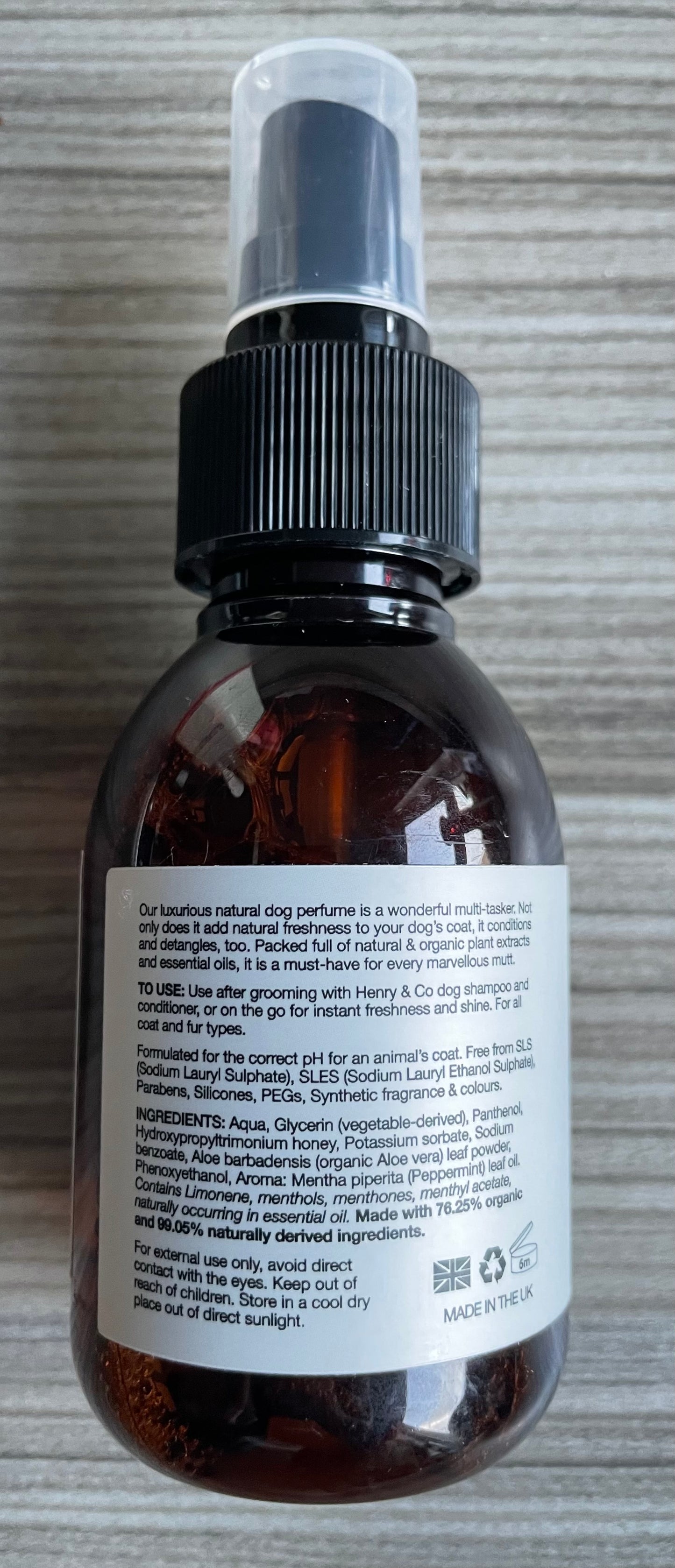 Refreshing Peppermint Natural Fragrance for Dogs by Henry & Co 100ml