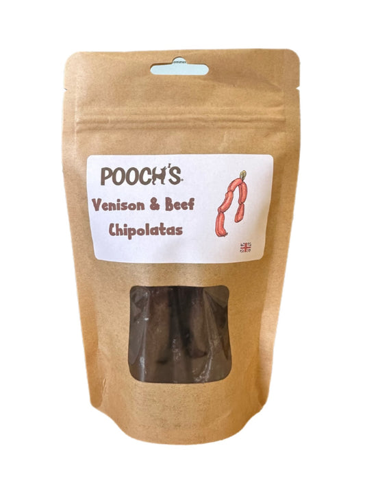 Pooch's Venison & Beef Chipolatas