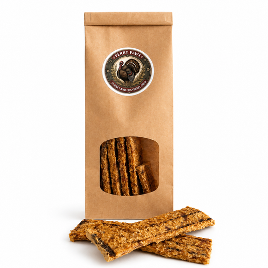 Ferry Paws' Turkey & Cranberry Chews (100g) - any 3 for £12!