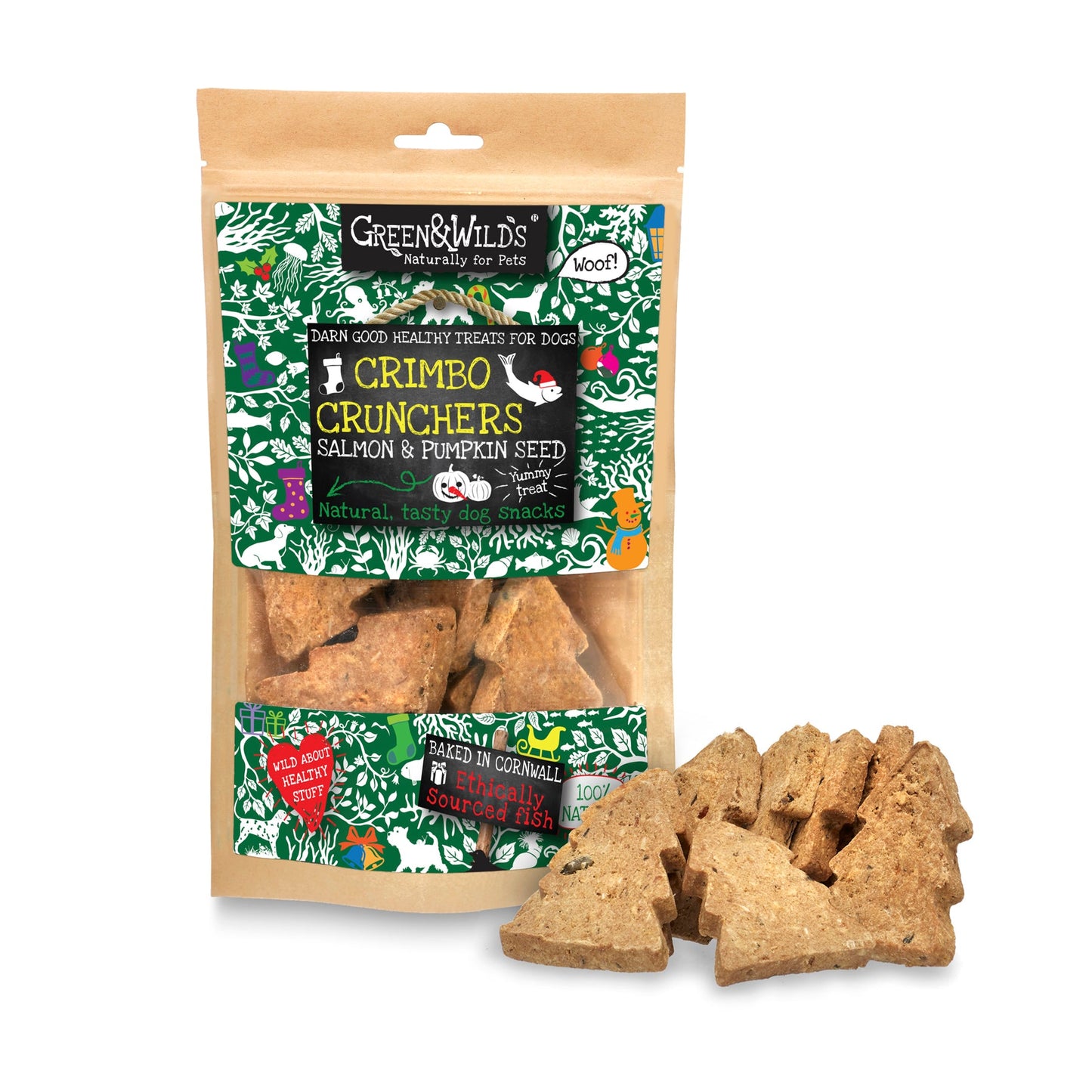 Green & Wild's Crimbo Crunchers with Salmon and Pumpkin Seed 150g
