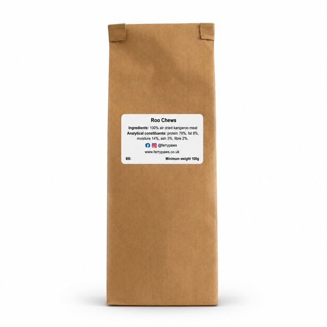 Ferry Paws' Roo Chews (100g) - any 3 for £12!
