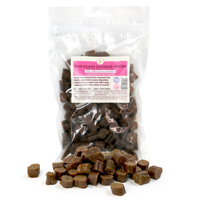 JR Pet Products Premium Hog Roast Sausage Slices 250g