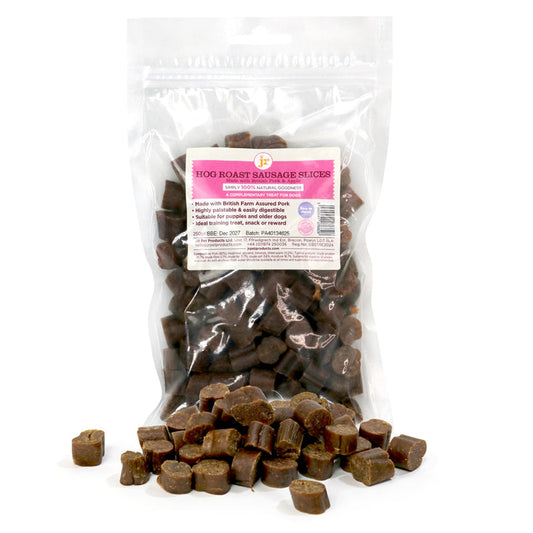 JR Pet Products Premium Hog Roast Sausage Slices 250g
