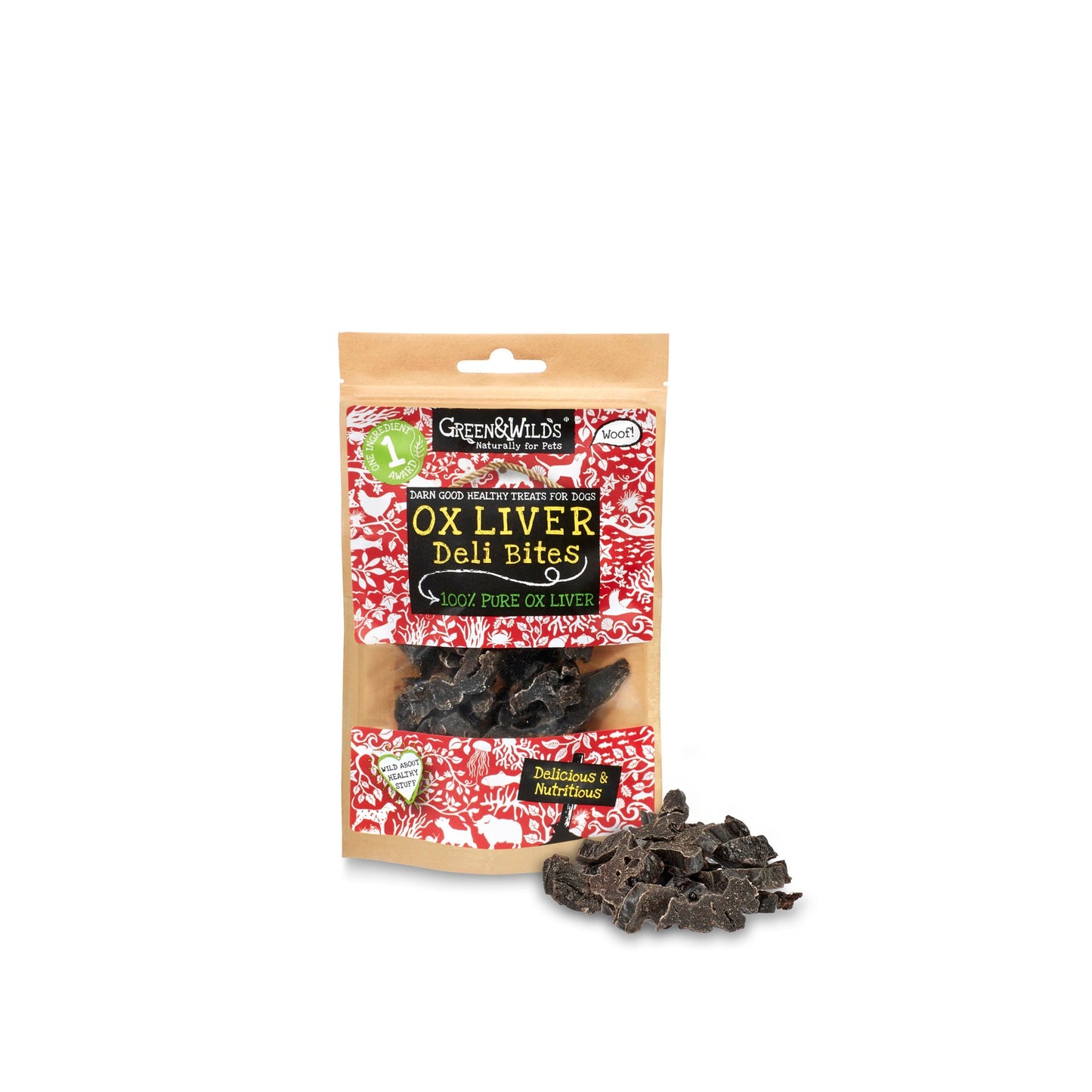 Green & Wild's Ox Liver Deli Bites for Dogs (40g)