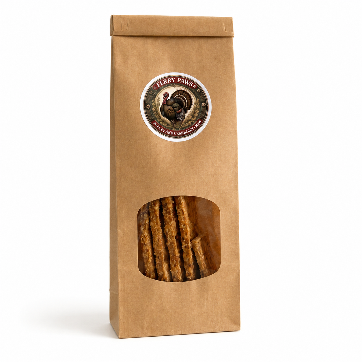 Ferry Paws' Turkey & Cranberry Chews (100g) - any 3 for £12!
