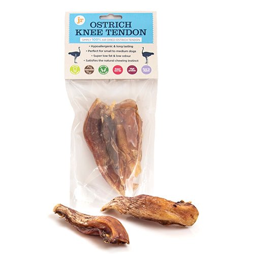 JR Pet Products Ostrich Knee Tendon (Pack of 2)