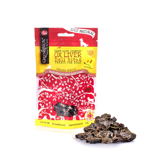 Green & Wild's Ox Liver Deli Bites for Dogs (40g)