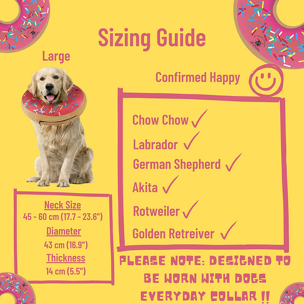 Dirty Little Paws Inflatable Dog Collar small/medium/large sizes