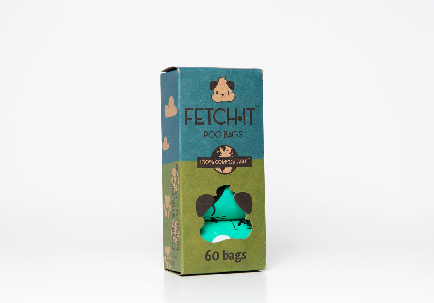 FETCH.IT Classic Compostable Poo Bags (60 bags)