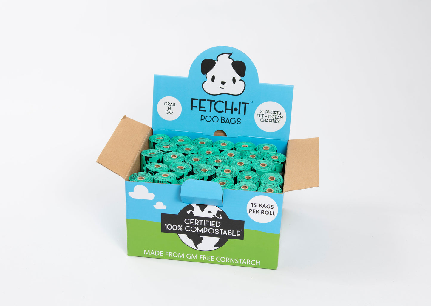 FETCH.IT Classic Compostable Poo Bags - Individual Rolls